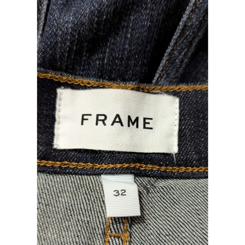 Frame Denim Dark Blue Distressed Ankle Jeans - Picture 6 of 8